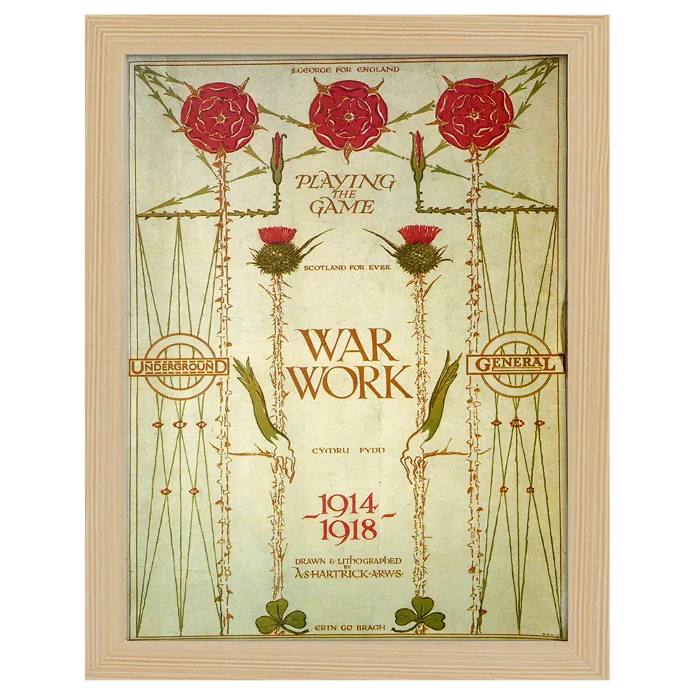 Bilderrahmen Poster 1919 Work War