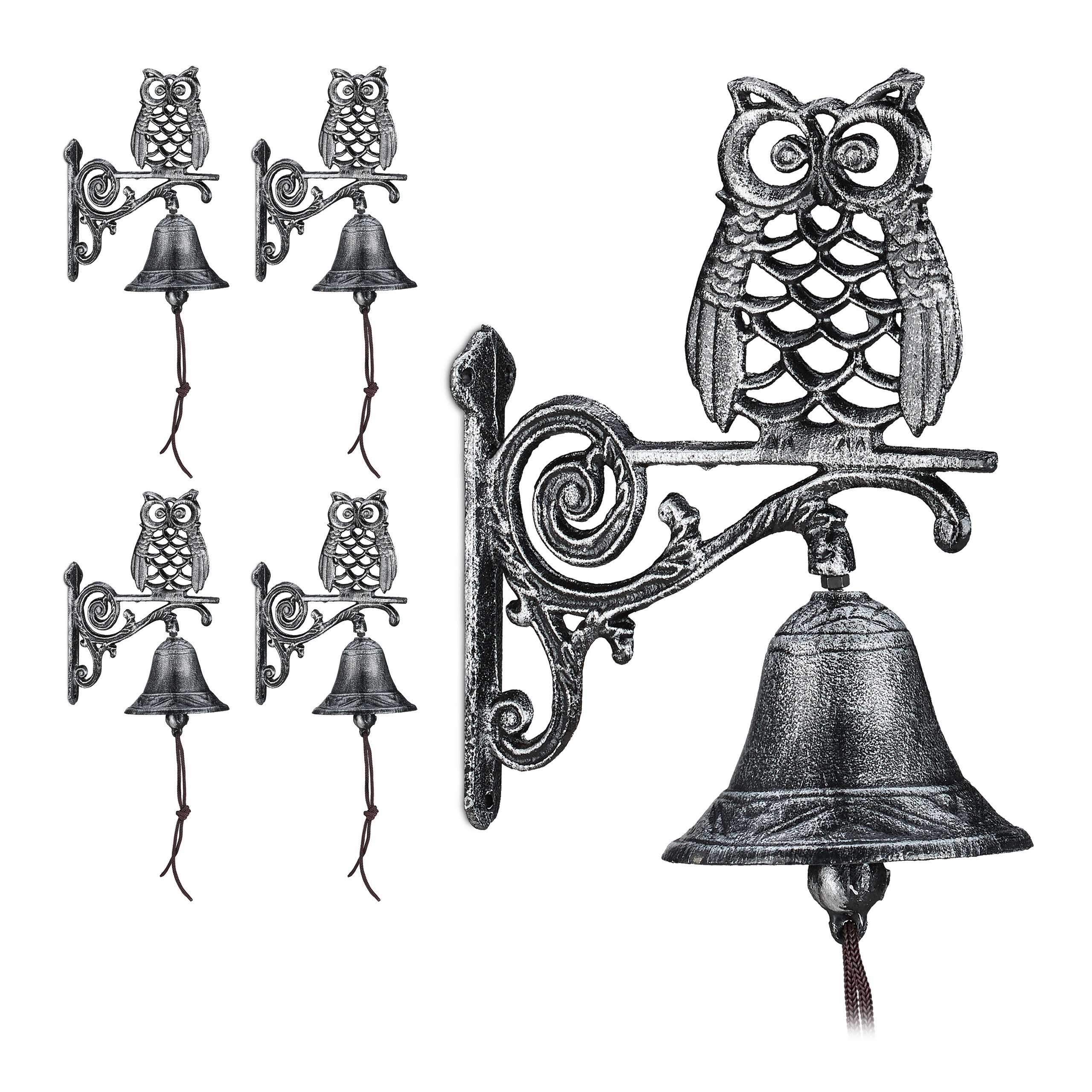 Skyrabbiter Feuerwehrmann Türglocke 25cm - Gusseisen-Optik Mit Sound The Alarm