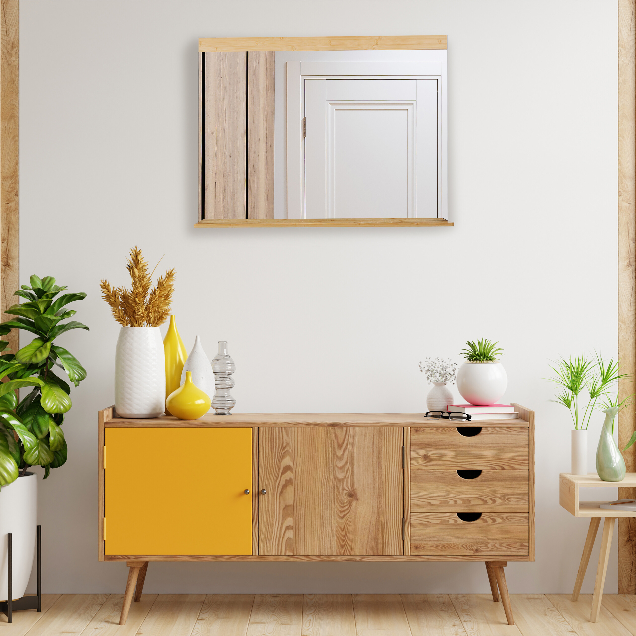 Wandspiegel Bambus mit Ablage kaufen | home24