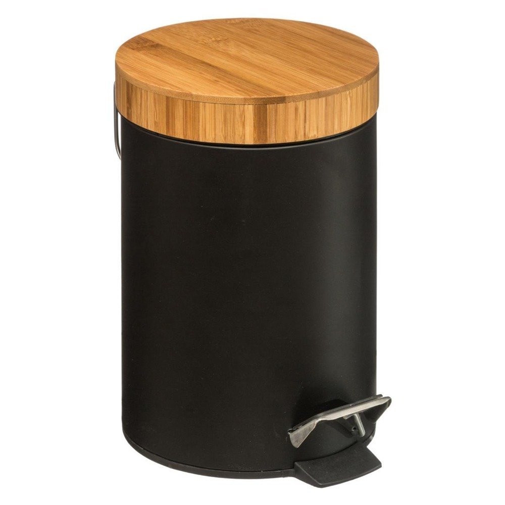 Poubelle à Pédale Paris Prix – 3L Blanc Et Bois, Pour Salle De Bain