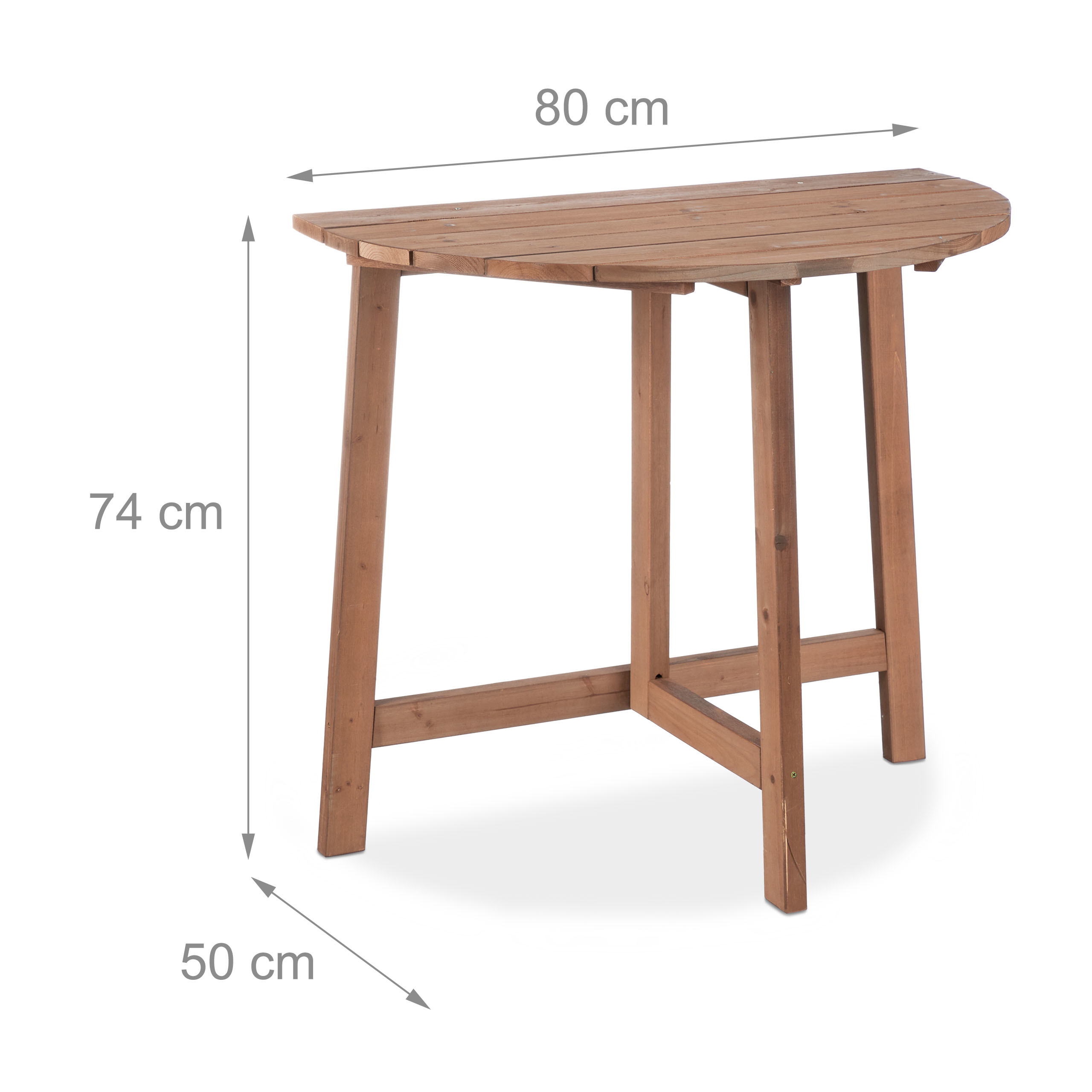 Halbrunder Klapptisch aus Holz kaufen
