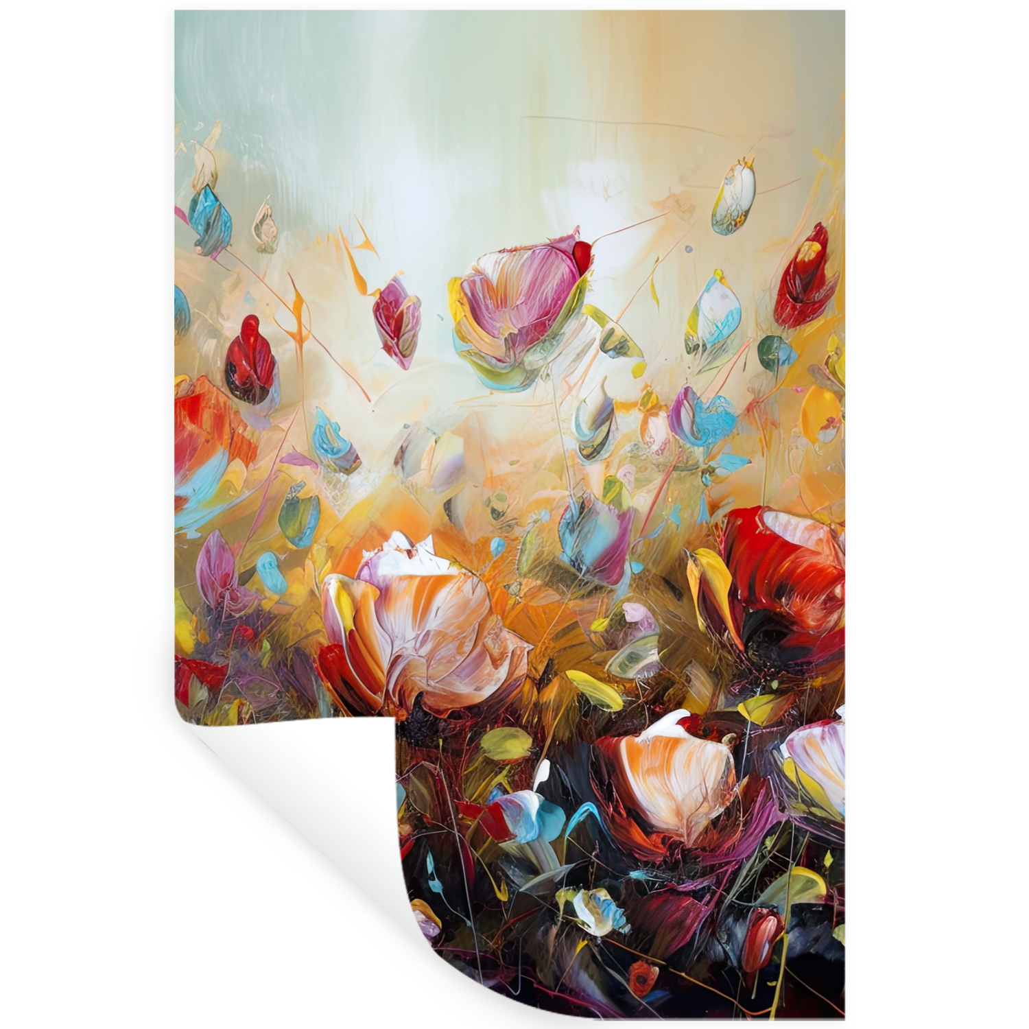 Stilvolle Wandtattoo 3d Blumen Ebenbild