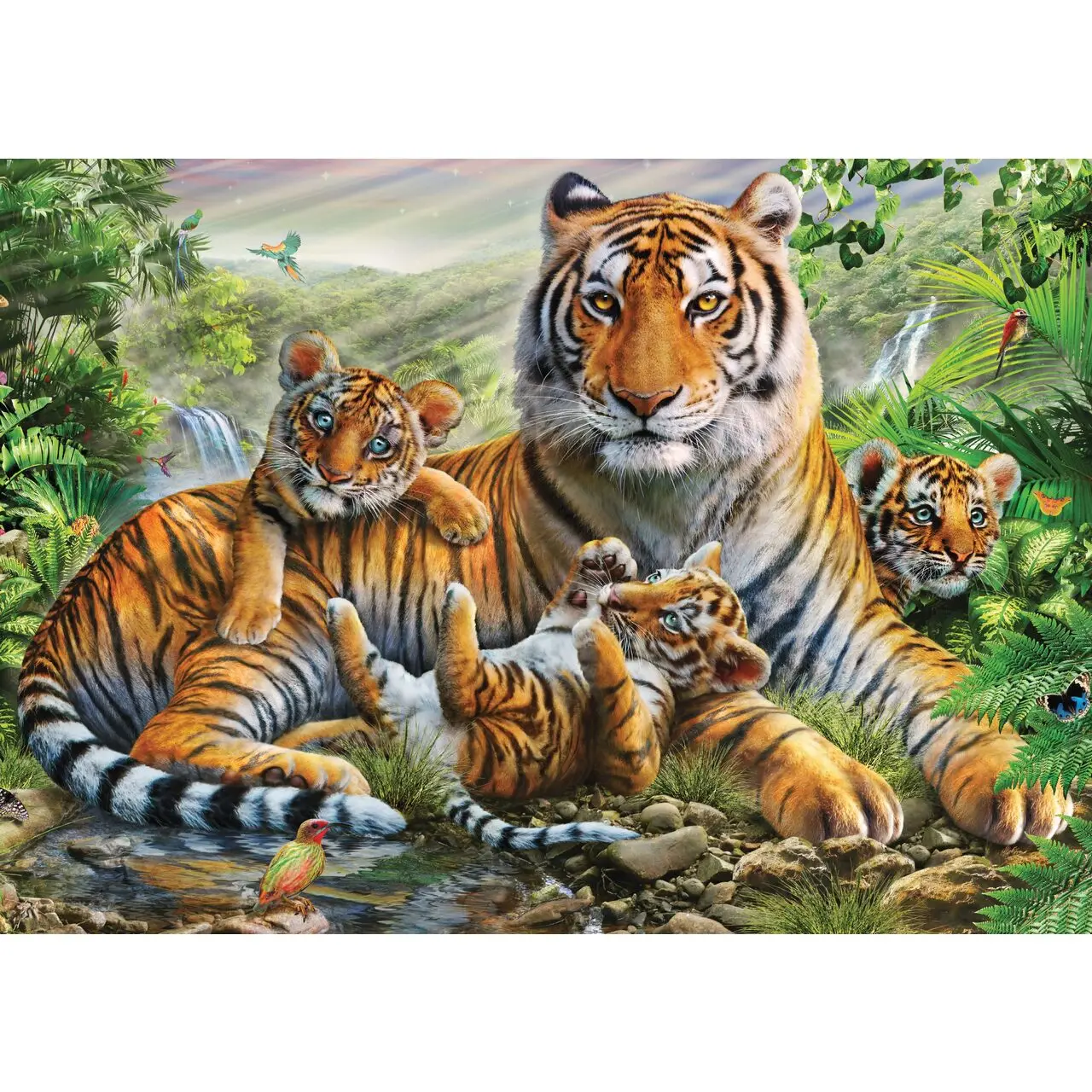 Tiger Puzzle Jungtiere und