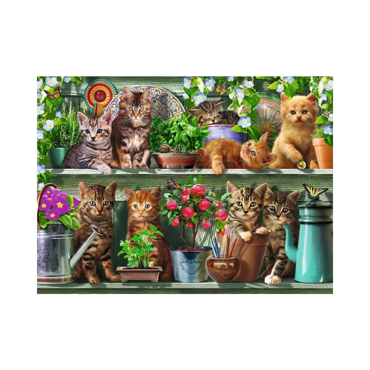 Puzzle 500 the Cats Shelf Teile on