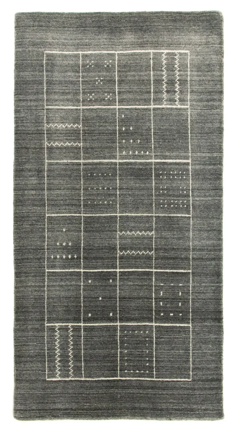 Nepal Teppich - 144 cm grau 74 x 