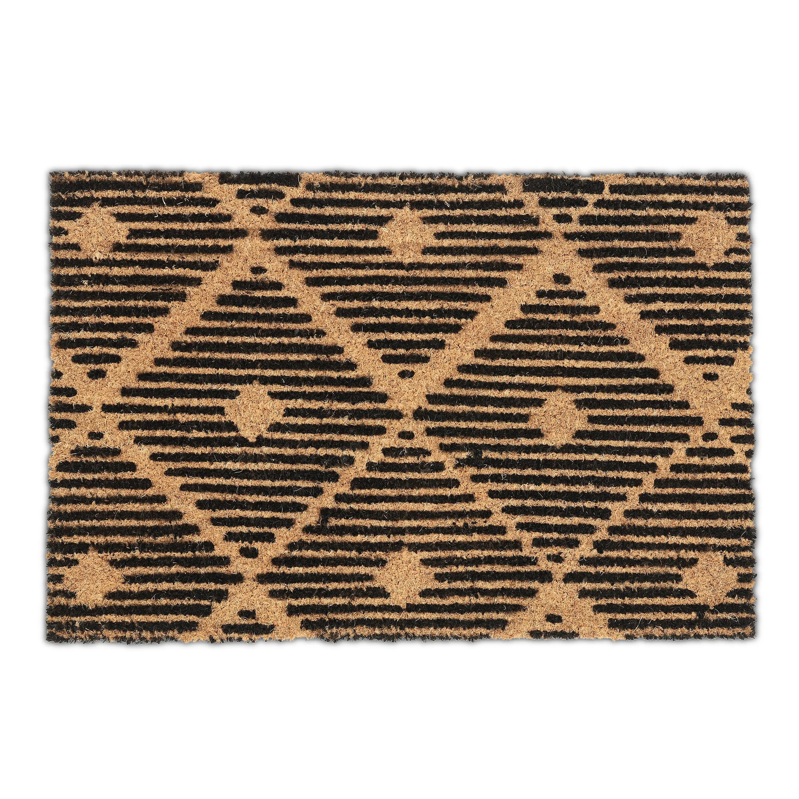 Kokos Fu脽matte mit geometrischem Muster