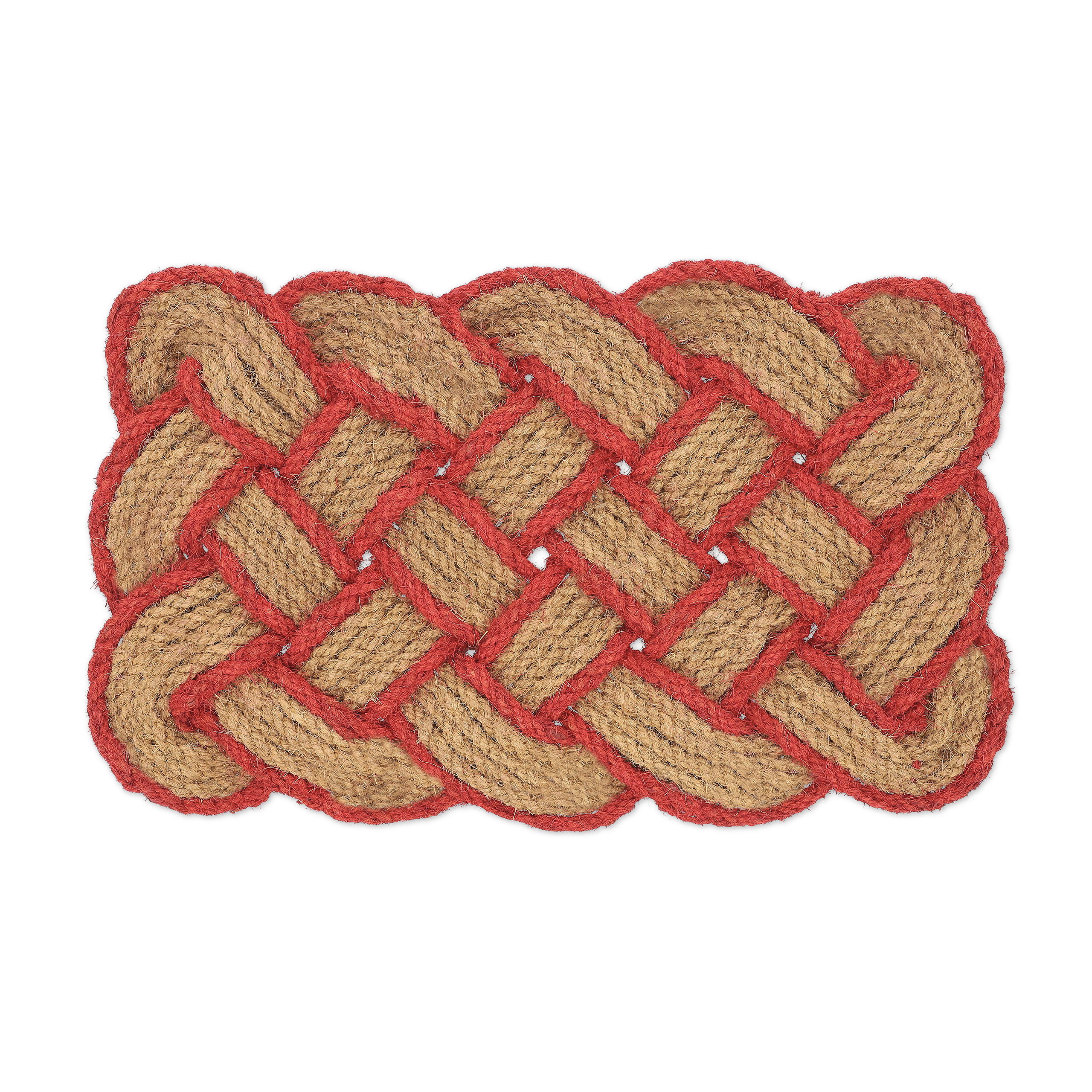 Fußmatte Kokos Knoten natur-rot kaufen