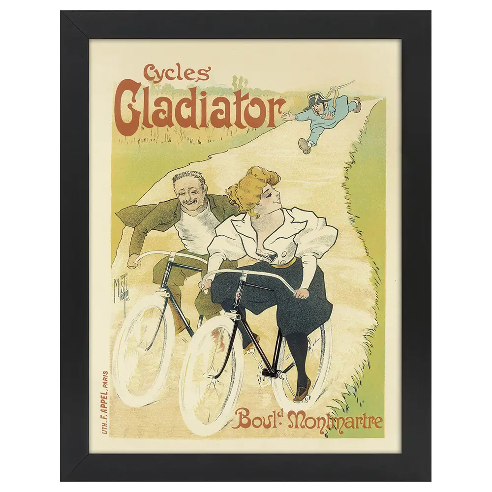 Bilderrahmen Gladiator Cycles Poster