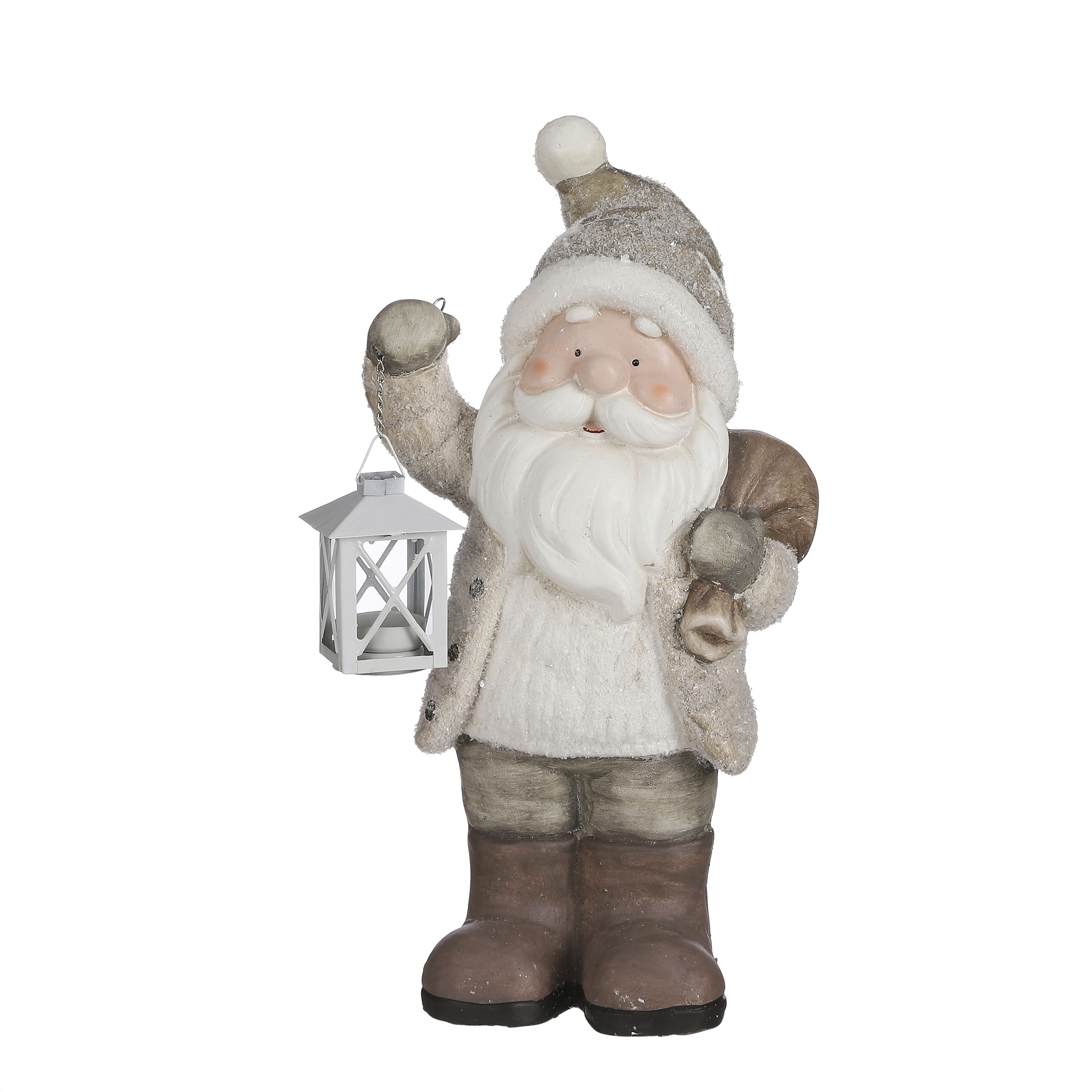 Goebel-Fitz Et Floyd | Image Décorative Père Noël Avec Lanterne Fa%c3%afence 49cm No%c3%abl