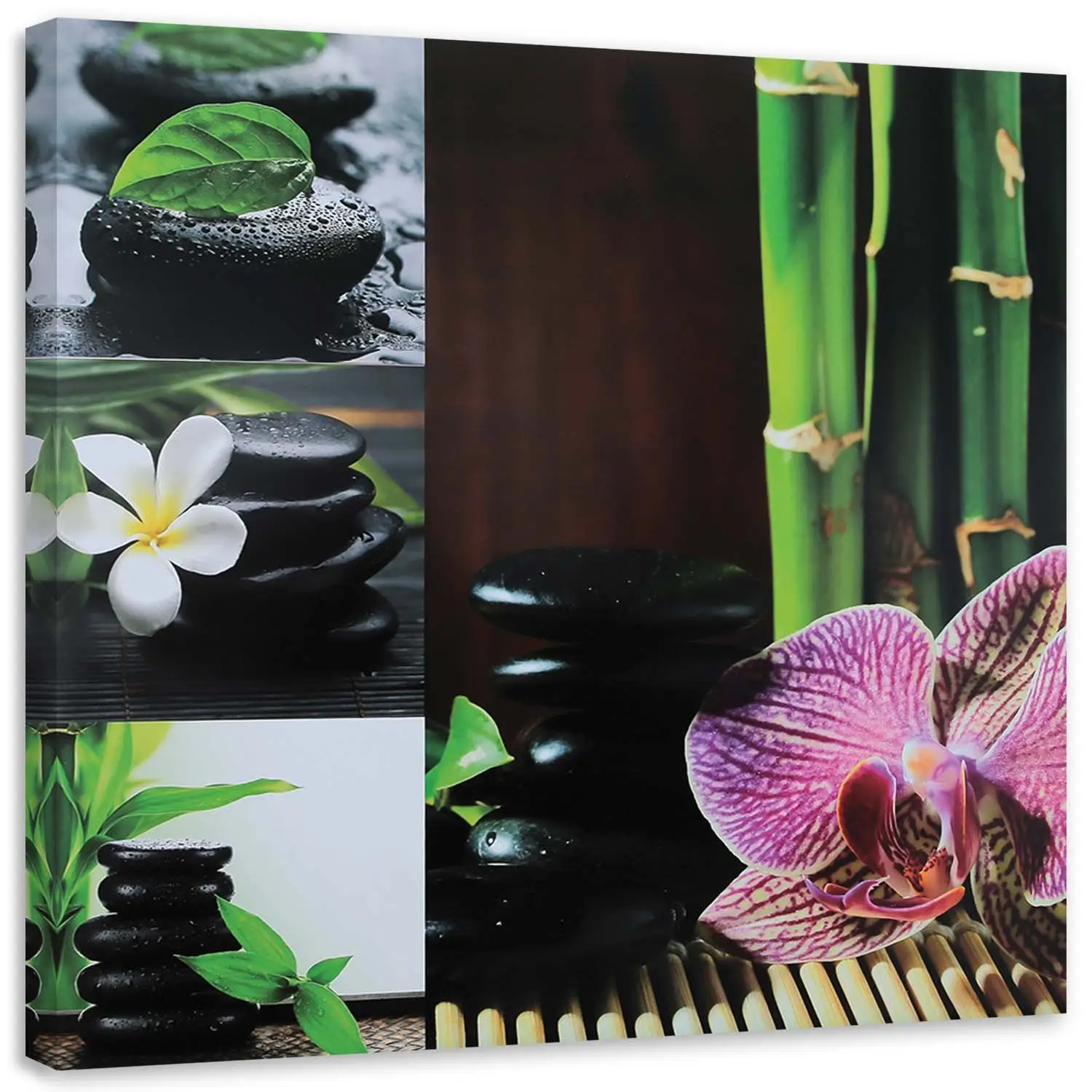 Wandbild Zen Spa Orchidee Bambus