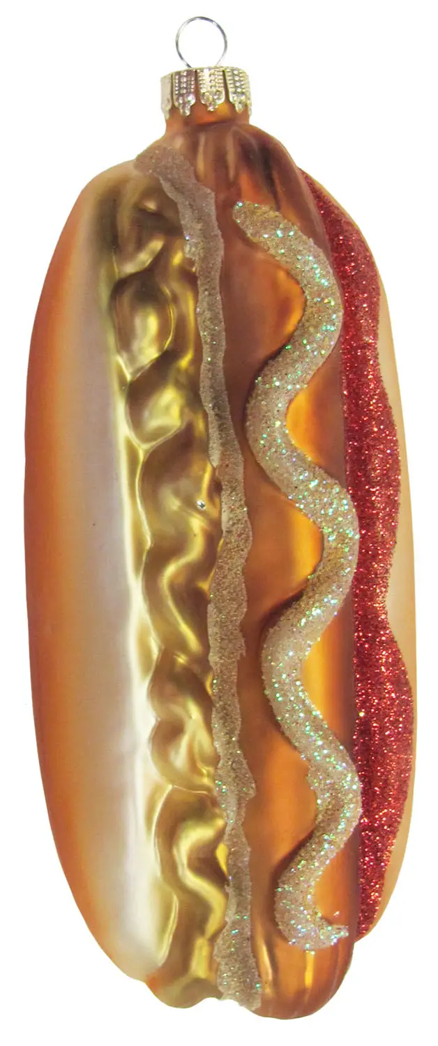 13cm Hot Dog Glasornament