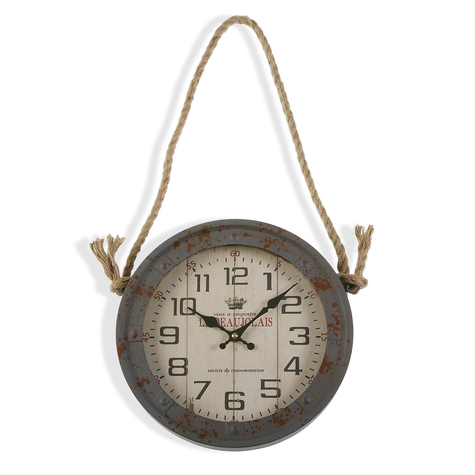 Contento Wanduhr 'Dream' – 28x28 Cm, Lautloses Quarzuhrwerk, MDF