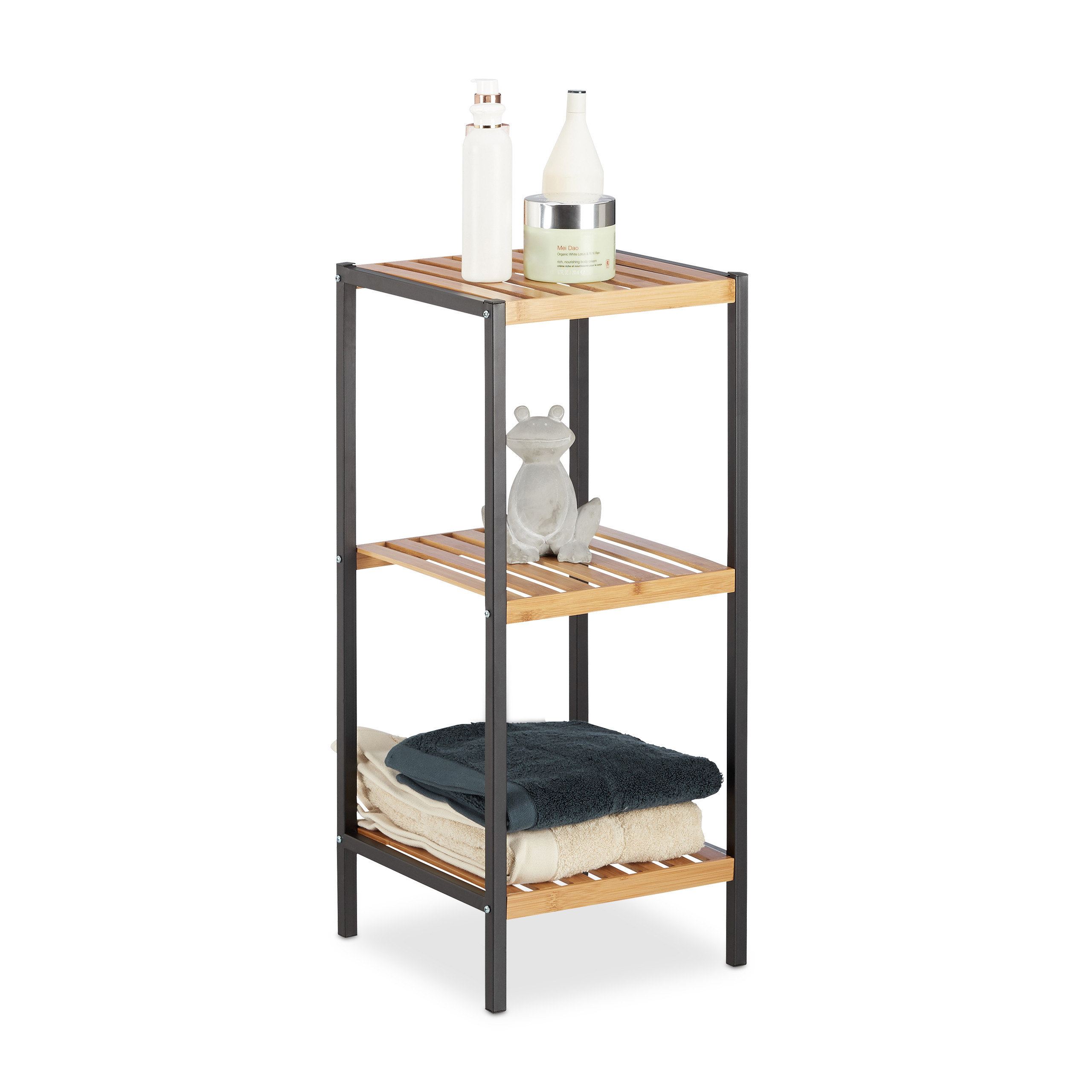 Quadratisches Regal Bambus und Stahl kaufen | home24