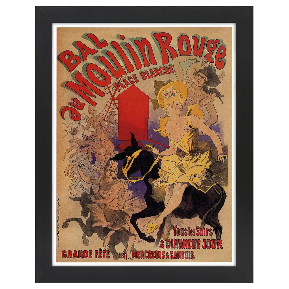 Bilderrahmen Poster Bal au Moulin Rouge