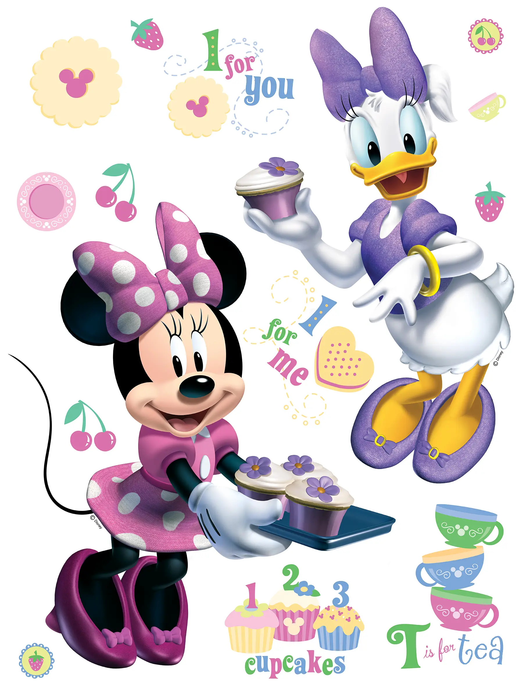 Maus Wandtattoo Minnie & Daisy Duck