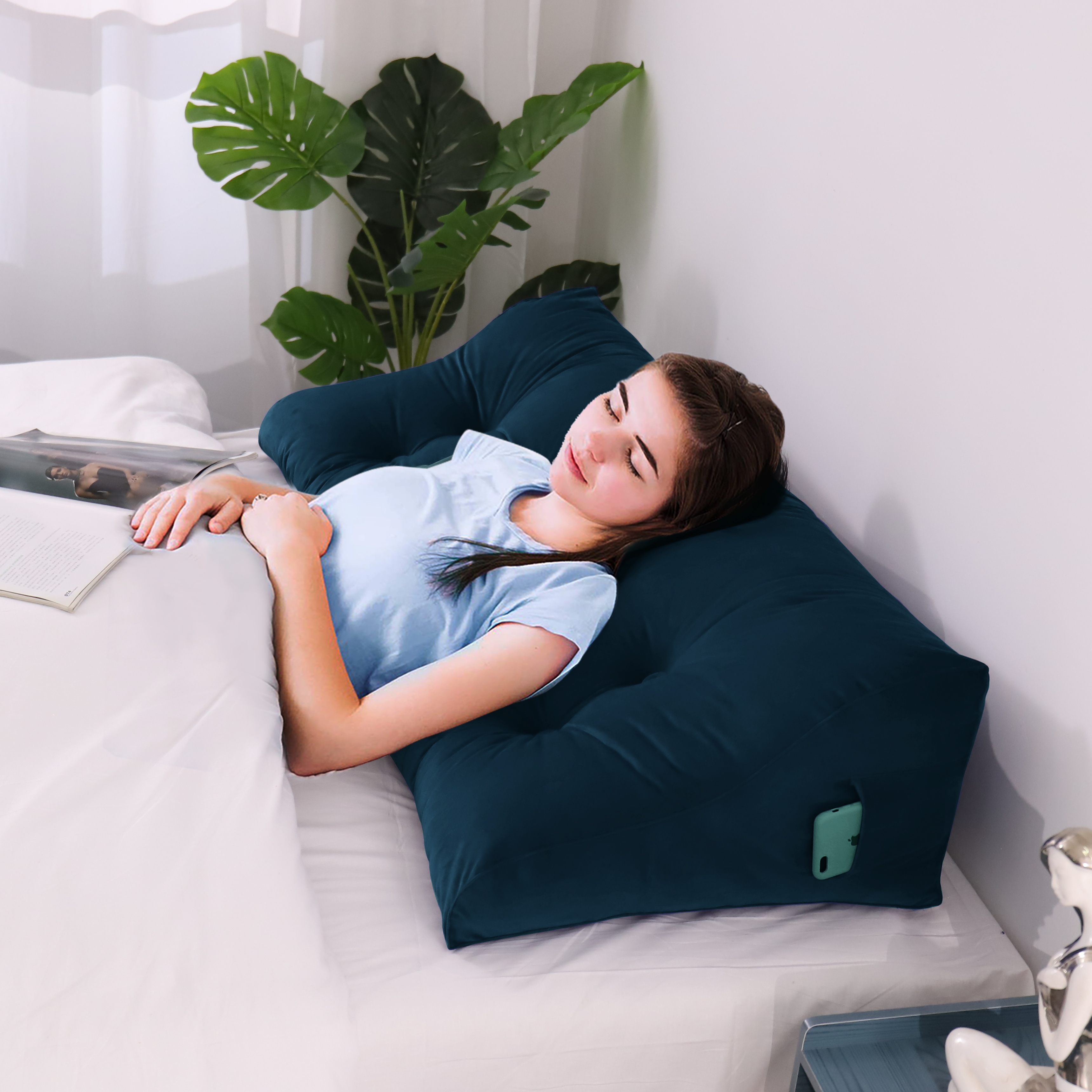 Keilkissen Lesekissen Bett Kopfteil Samt kaufen