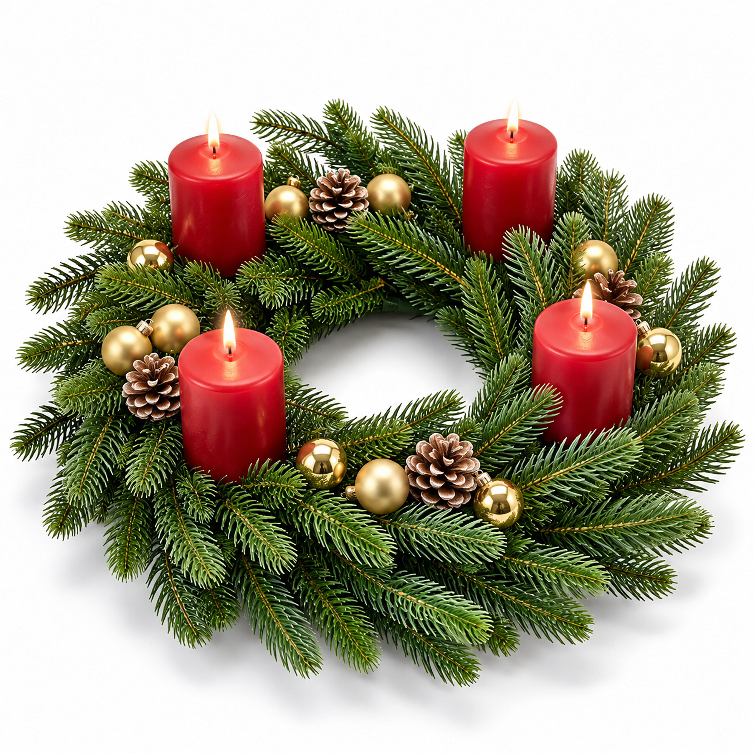 Künstlicher Adventskranz Spritzguss