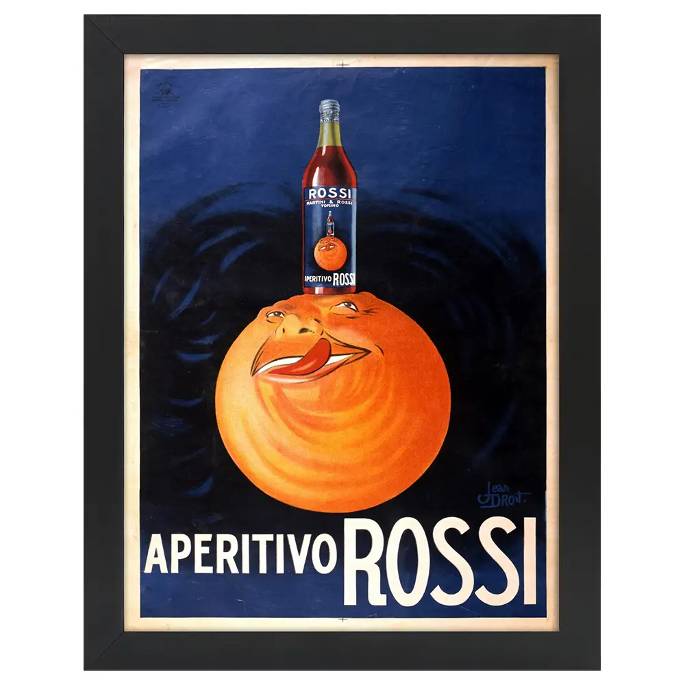 Rossi Poster Aperitivo Bilderrahmen