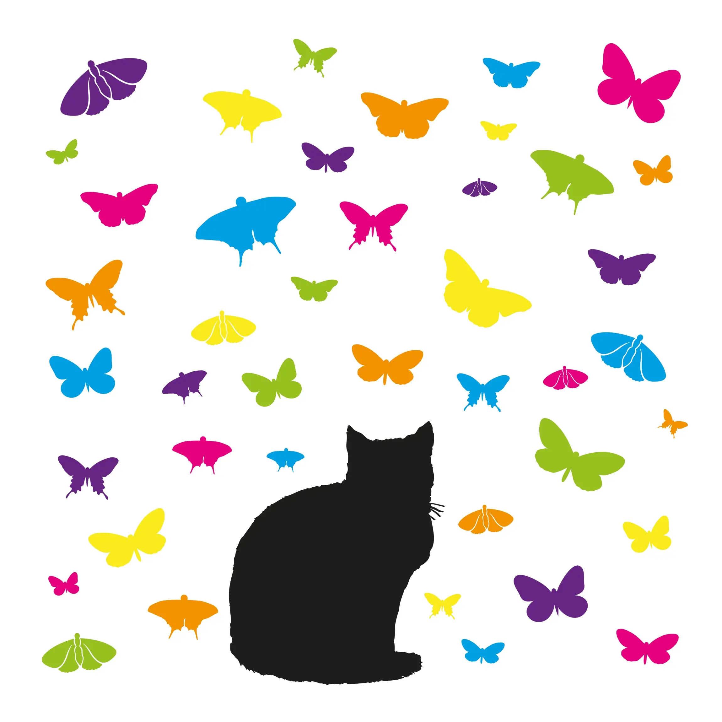 und Schmetterlinge Katze No.RS68