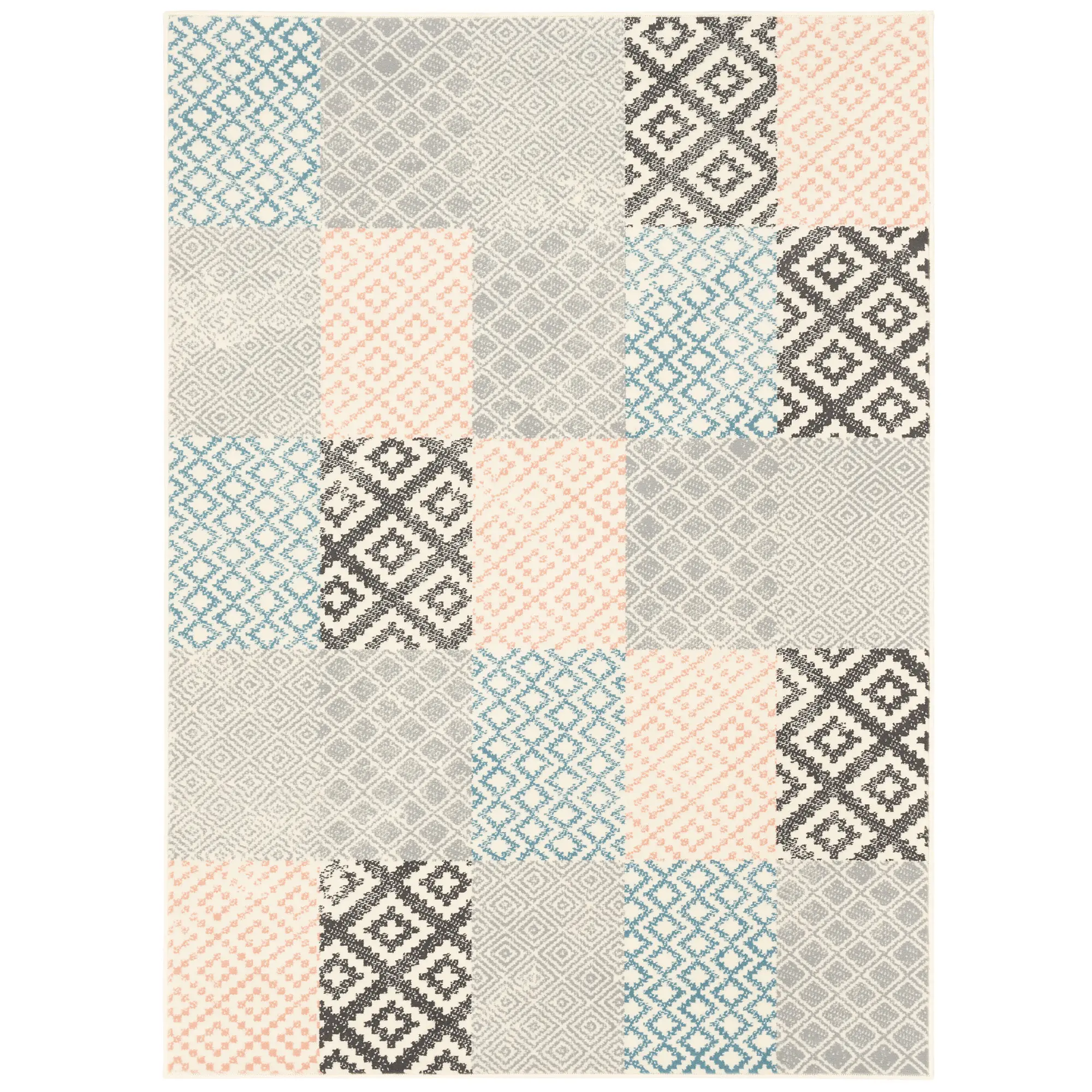 Passion Teppich Pastell Patchwork