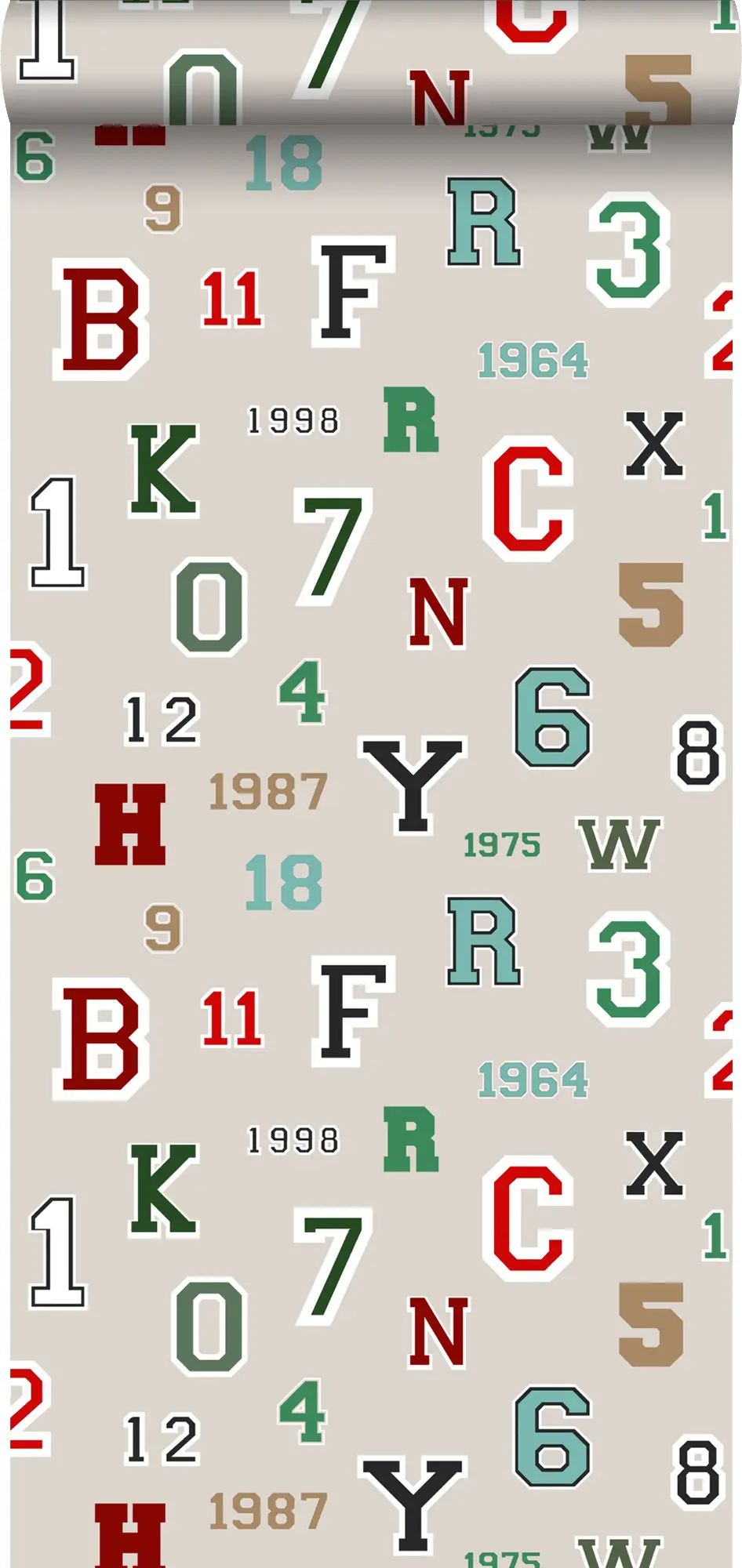 Tapete Zahlen und Buchstaben