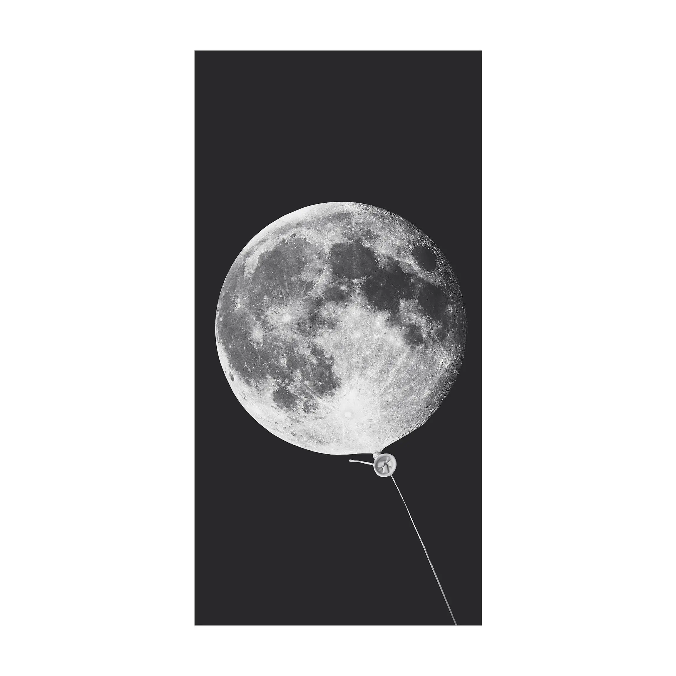 Mond mit Luftballon