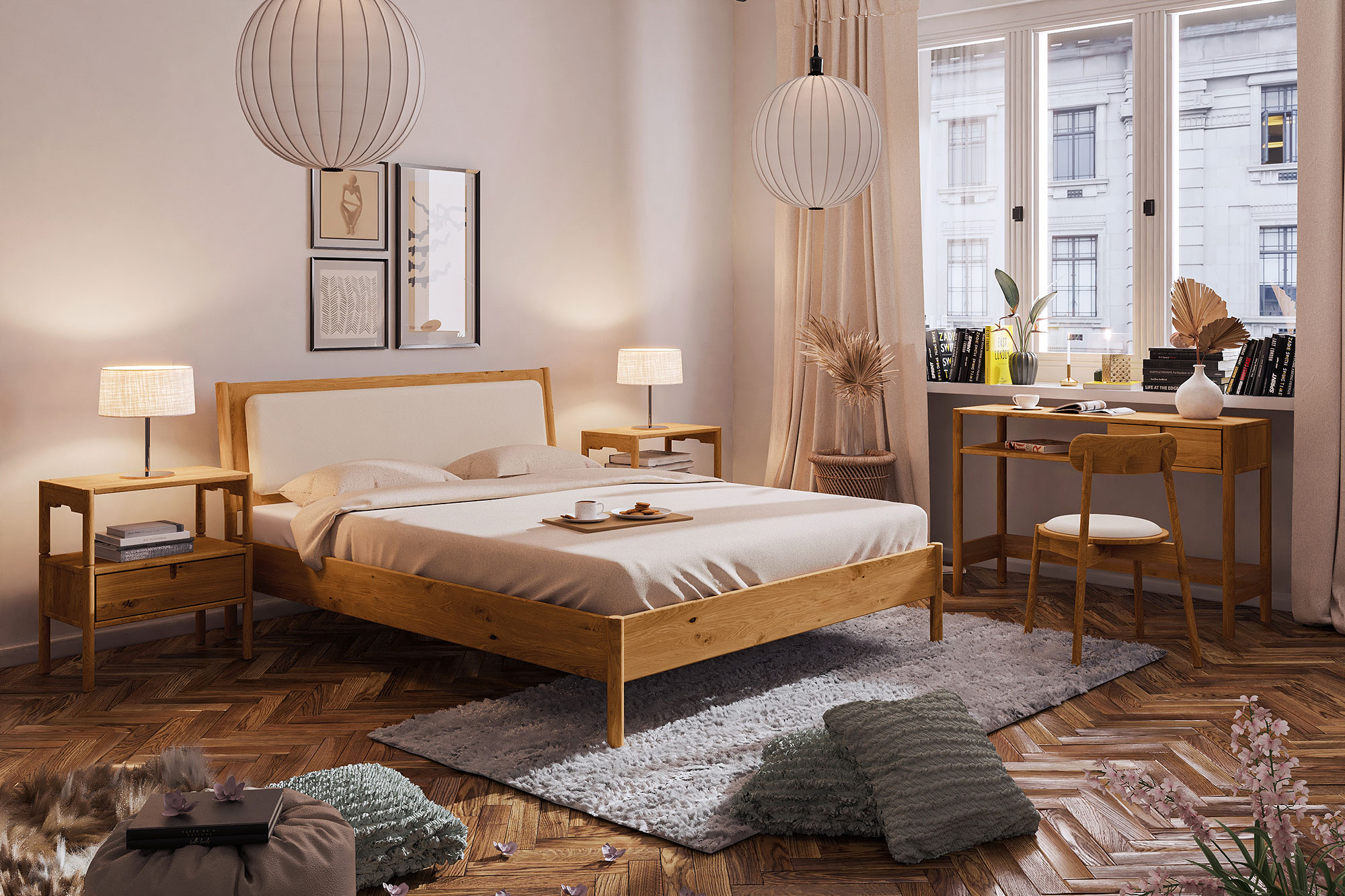 Bett mit Polsterkopfteil INA kaufen