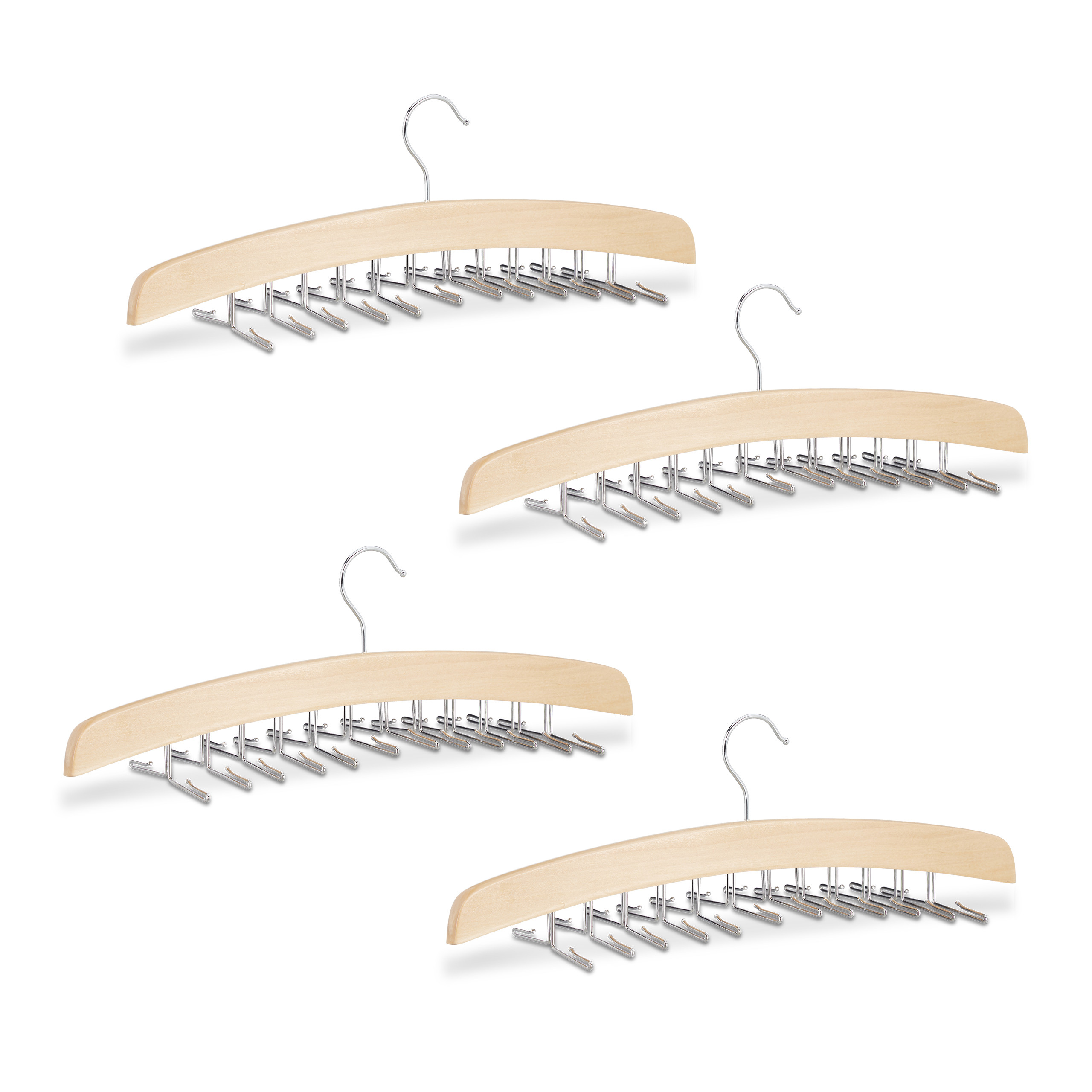 SunTrade Krawattenhalter Aus Holz - 24 Haken Für Schrankorganisation