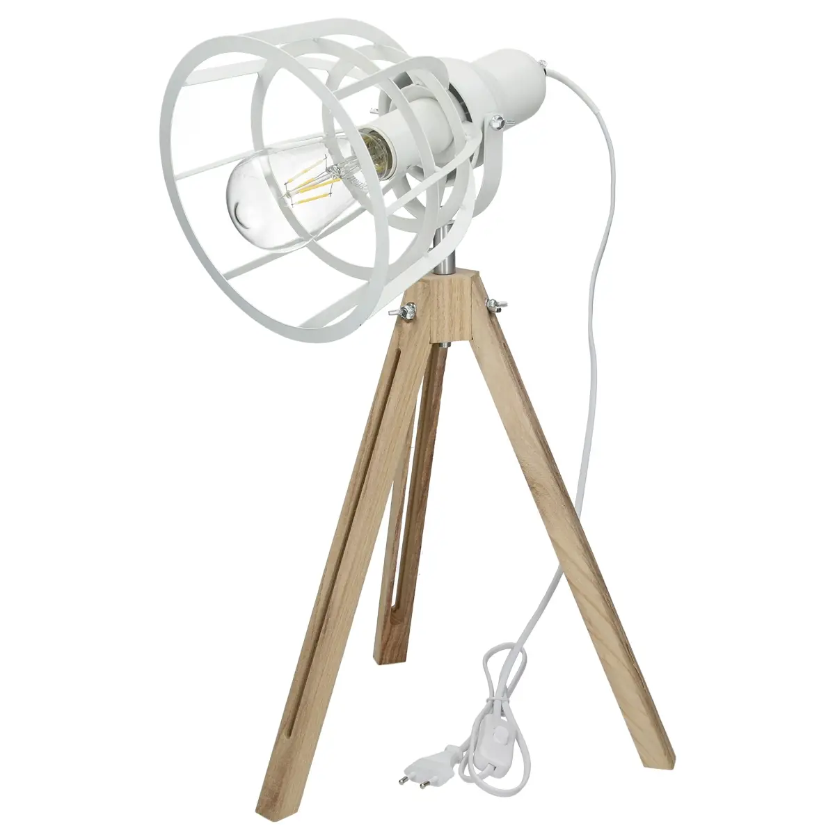 Tischlampe 脴 20 cm E27 Fassung Wei脽