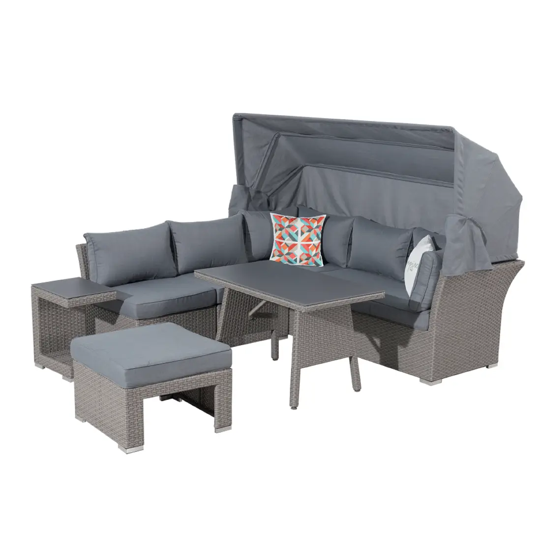 Relax -Daybed mit Dining Dach Lounge Set