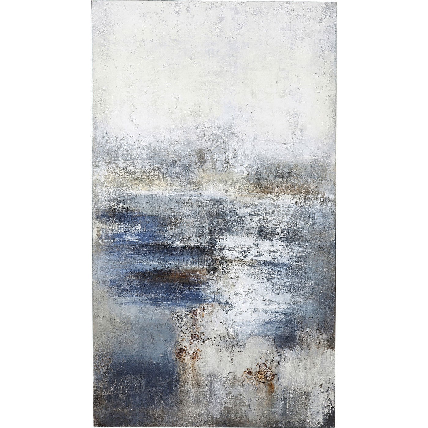 Tableau Abstrait Peint Main Sur Toile - Champs Beige Et Or, Cadre Bois, 90 X 120 Cm, Décoration Murale élégante