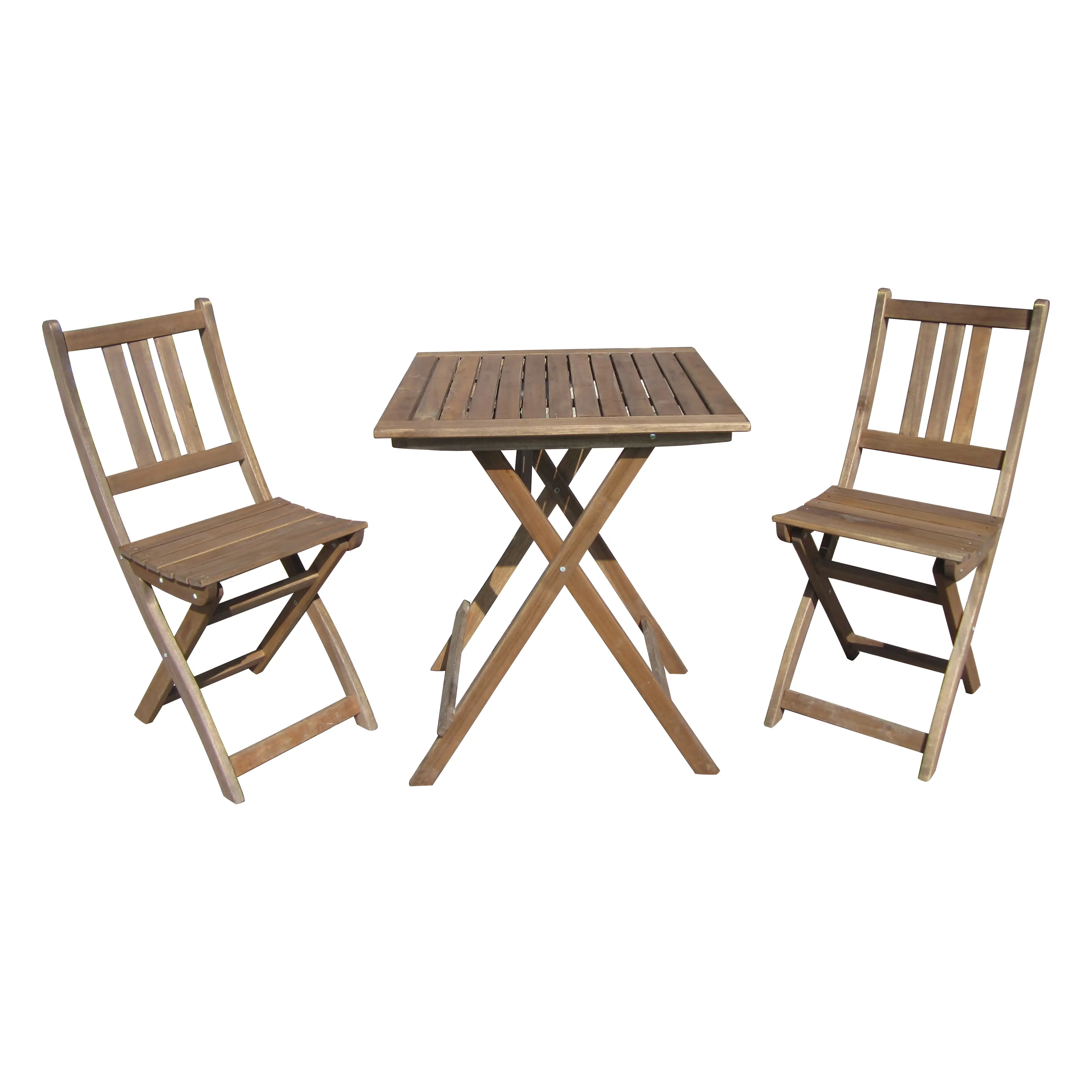 Tampa 2x Stuhl 1x Tisch aus Echtholz