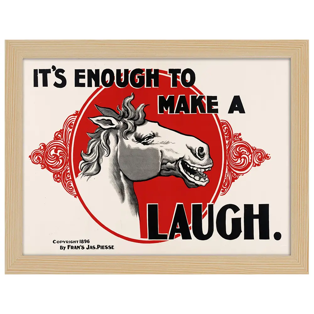 Laugh Make Bilderrahmen Poster Horse a