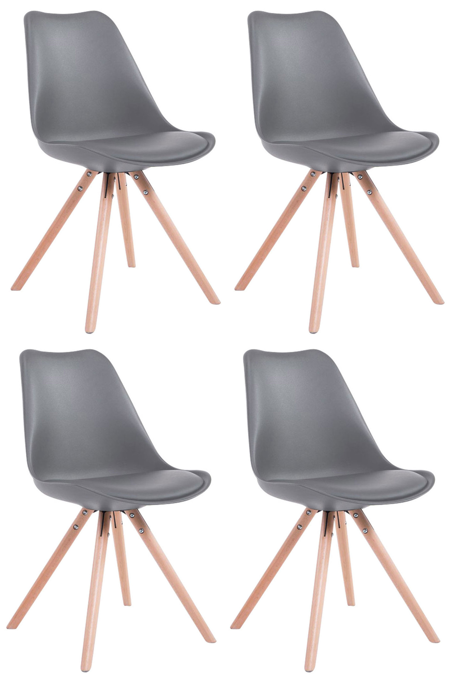 4er Set Stühle Toulouse Kunstleder Rund kaufen home24