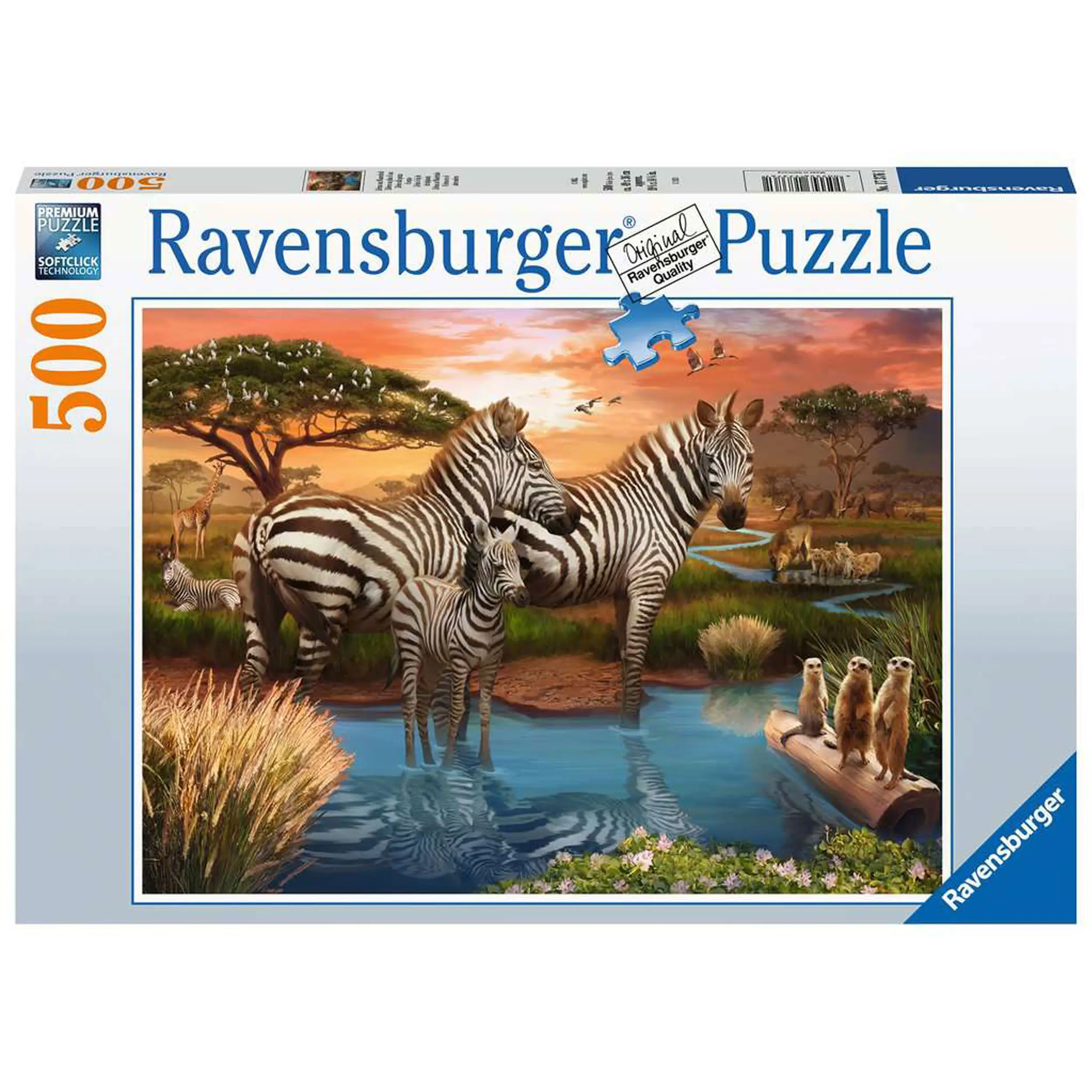 Zebras Puzzle am Wasserloch