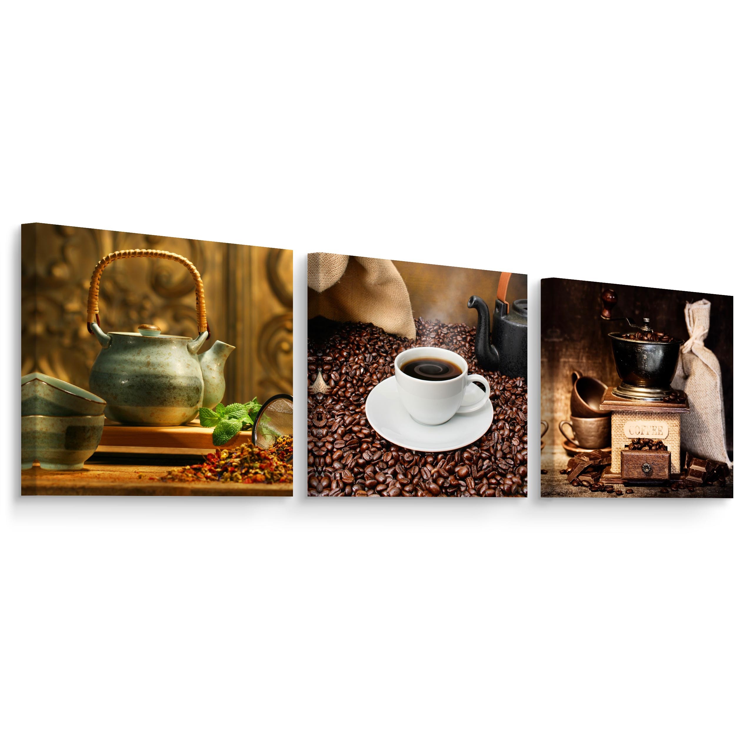 Tulup Image Sur Verre Trempé Tableaux 125x50 - Café