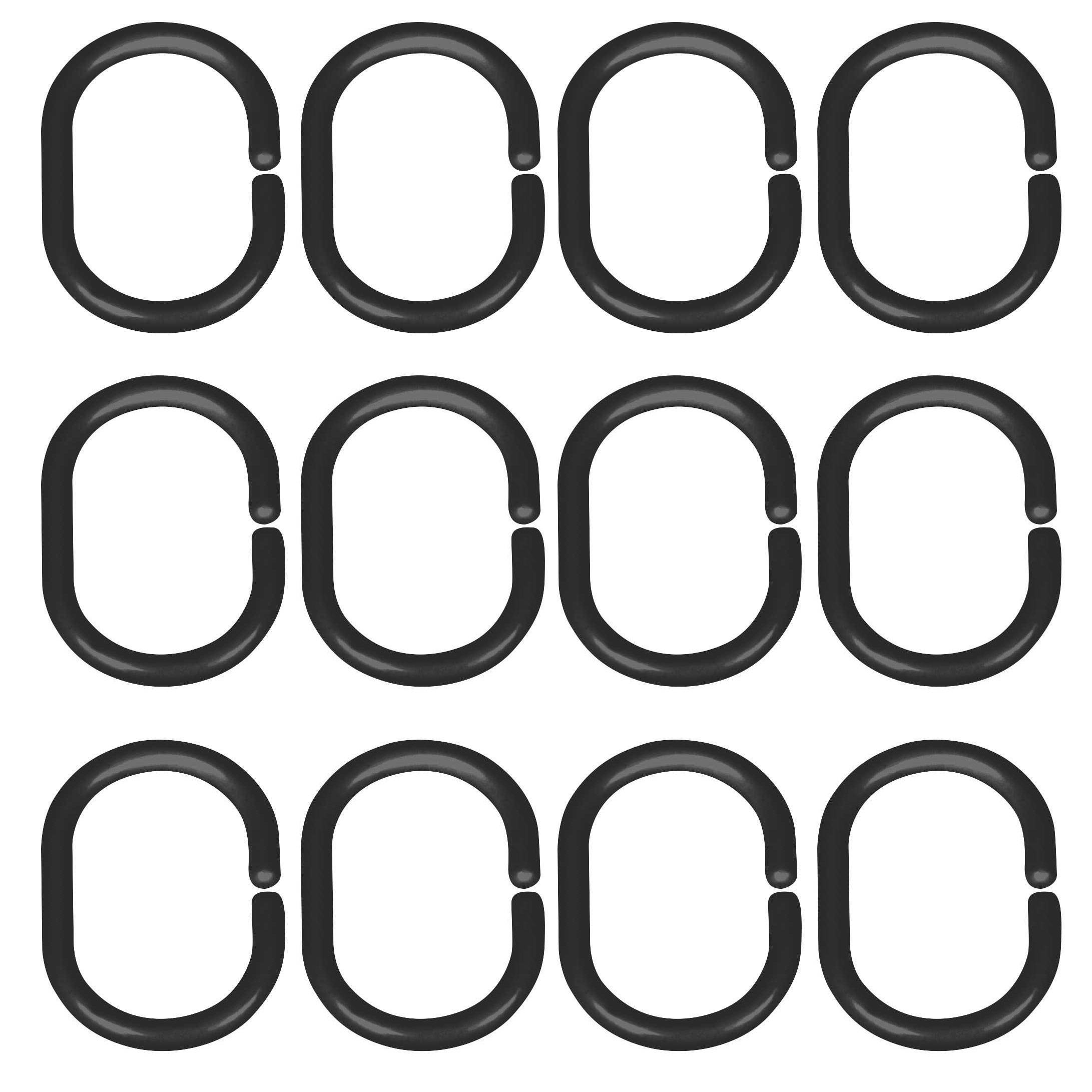 QUARKZMAN Duschvorhangringe 12 Stück - Kupferfarbene Haken Aus Kohlenstoffstahl