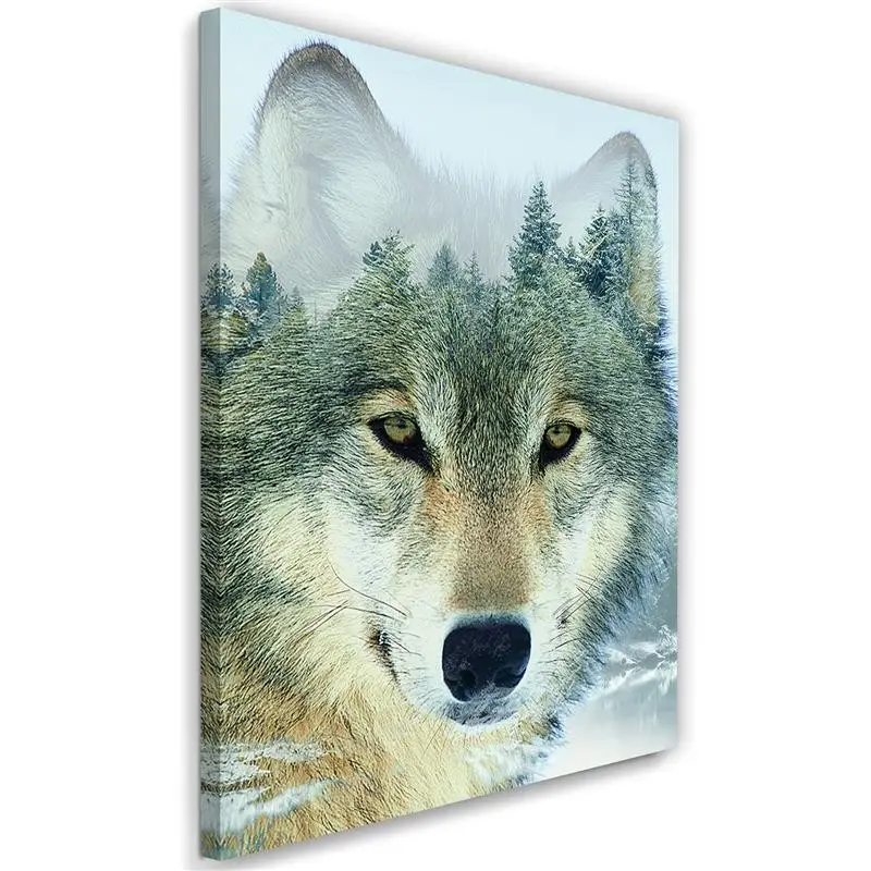 Wandbild Wolf Wald Nebel Natur Tiere | Bilder