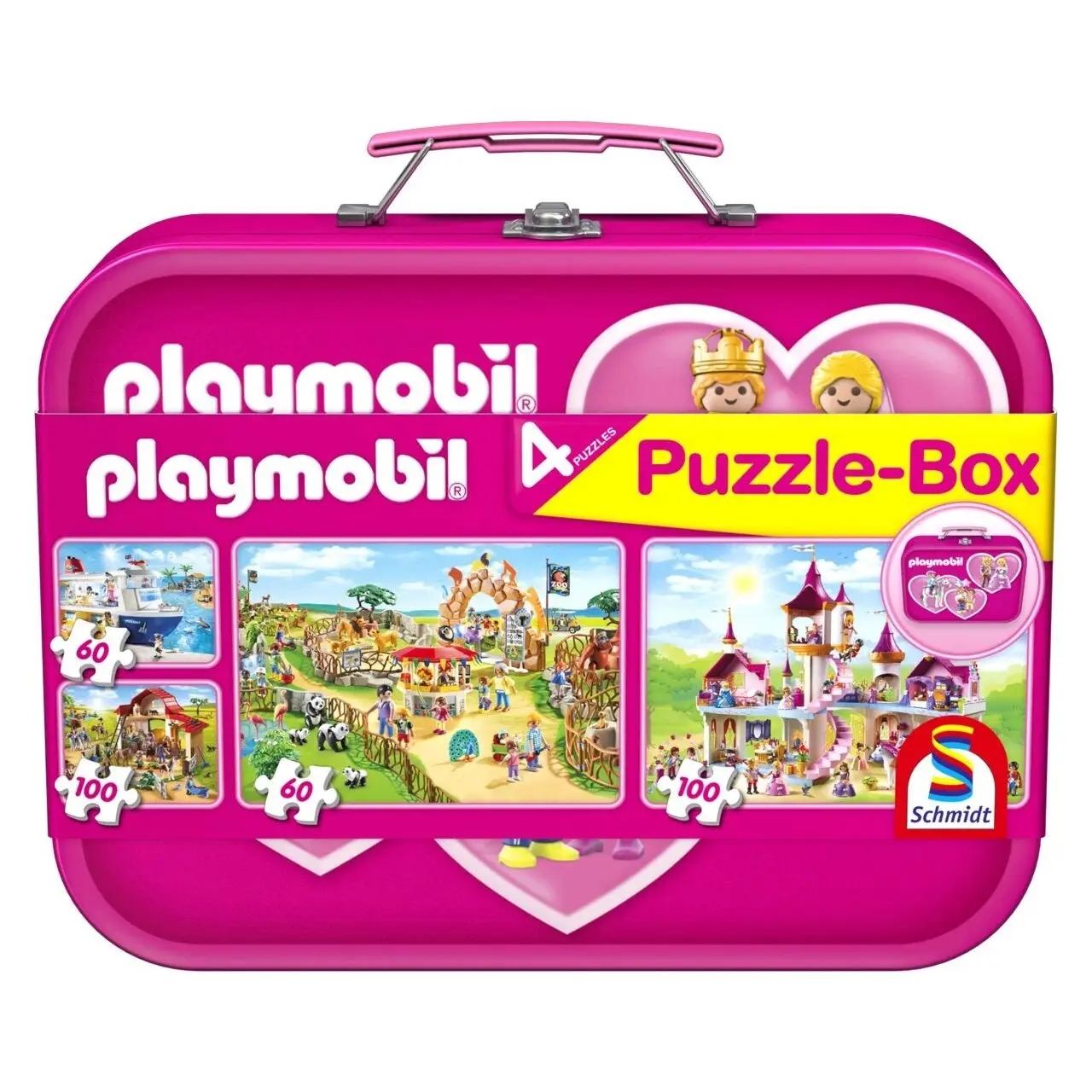 Pink Playmobil Puzzle Metallbox