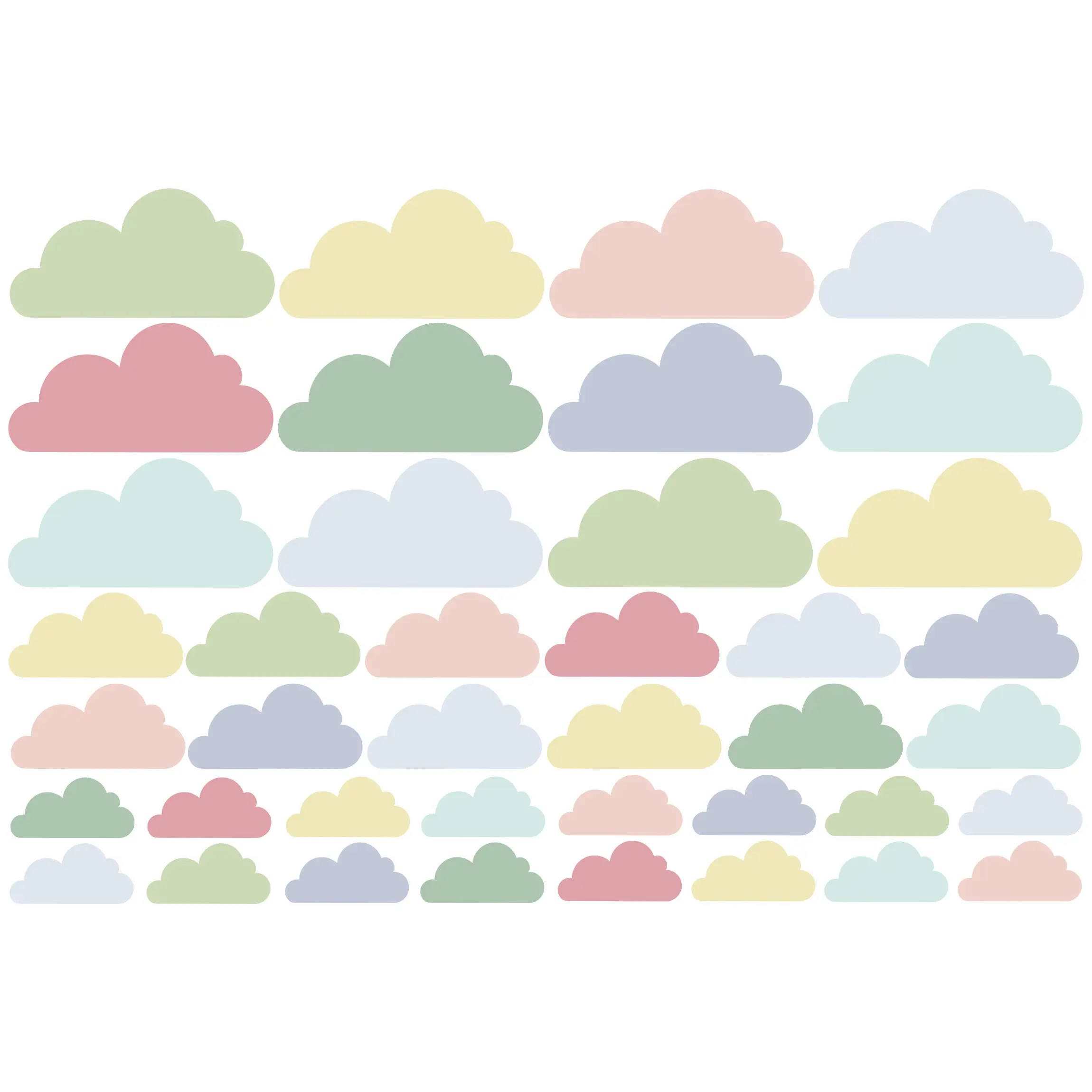 Wolken 40 Pastell Set