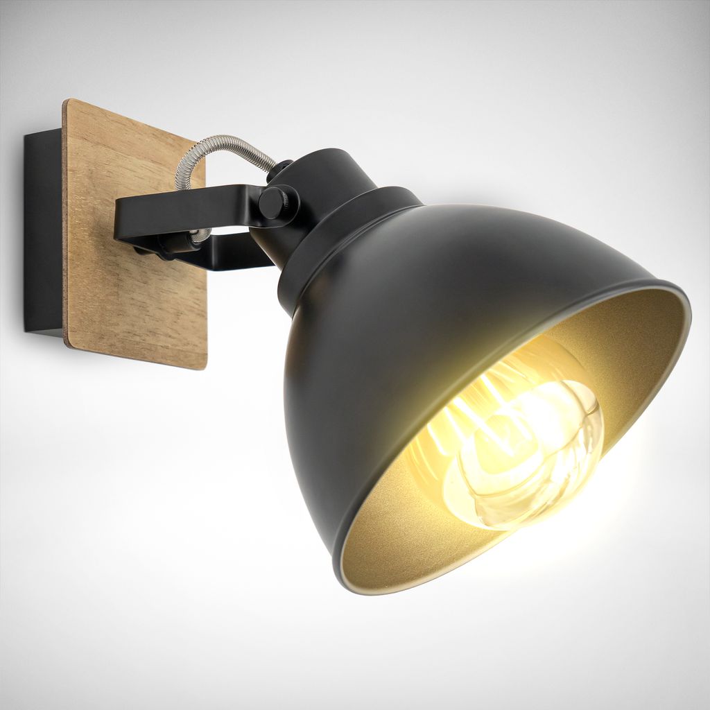 Design-Wandlampe Spot mit Holz kaufen | home24