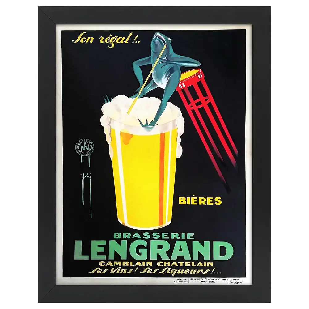 Lengrand Bilderrahmen Brasserie Poster