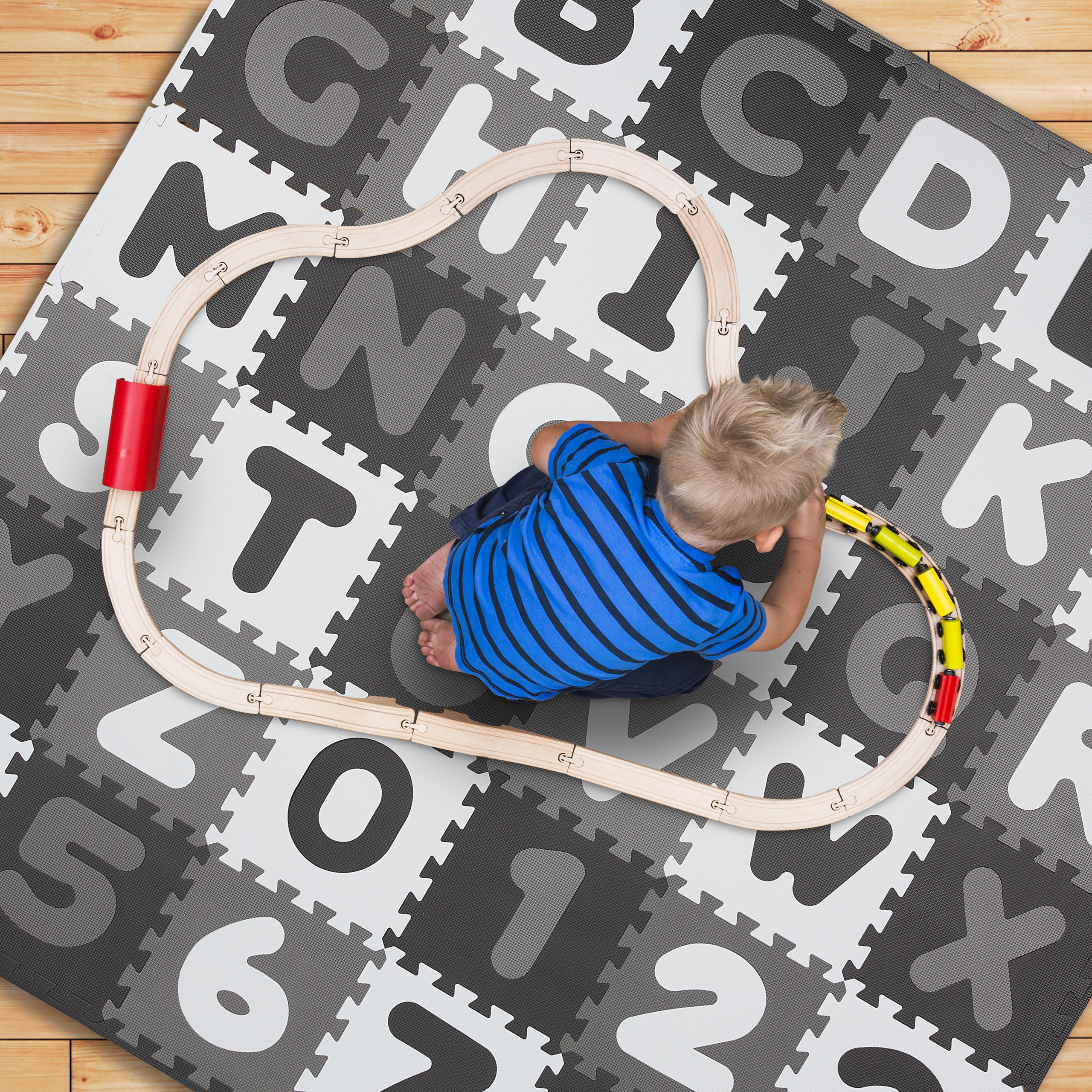 Tapis éducatif Enfant 80x120cm - Alphabet Animaux Multicolore - Neuf