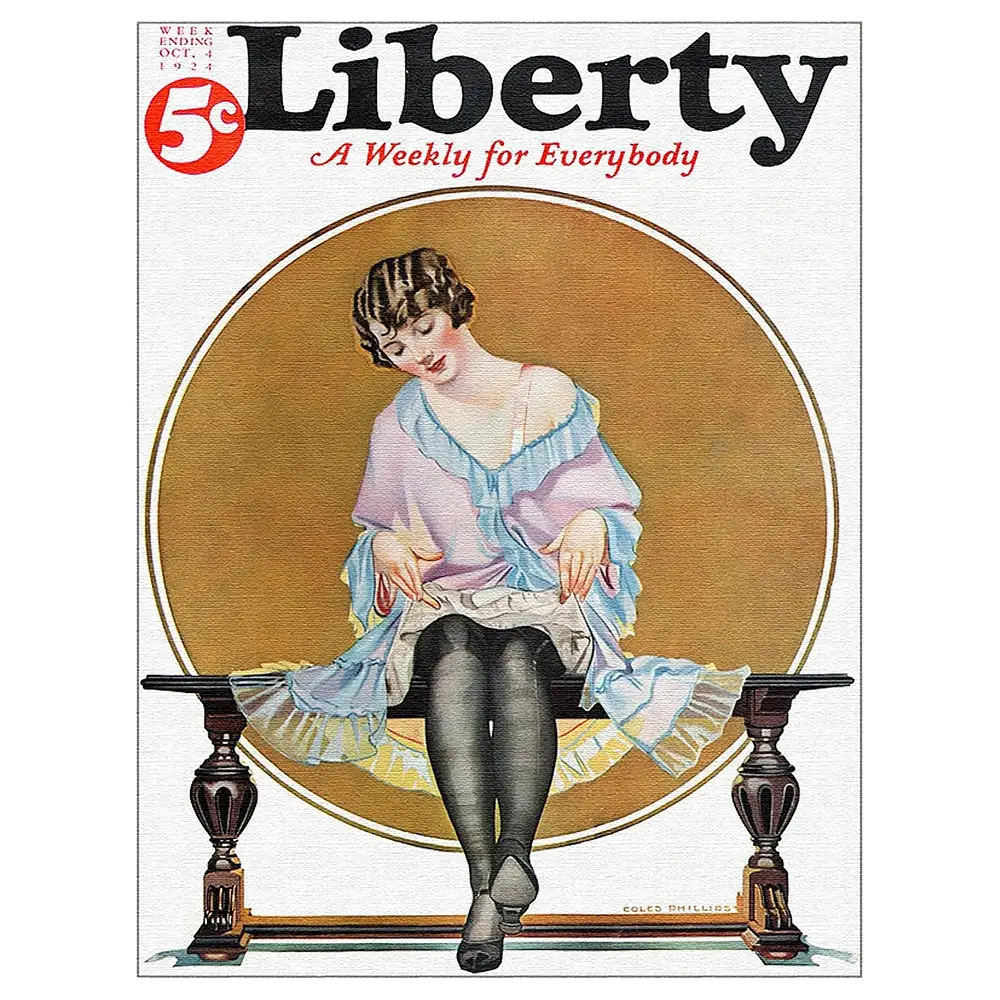 October Wandbild Liberty 1924 Magazine
