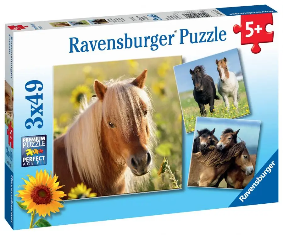 Puzzle Pferde 3x49 Teile
