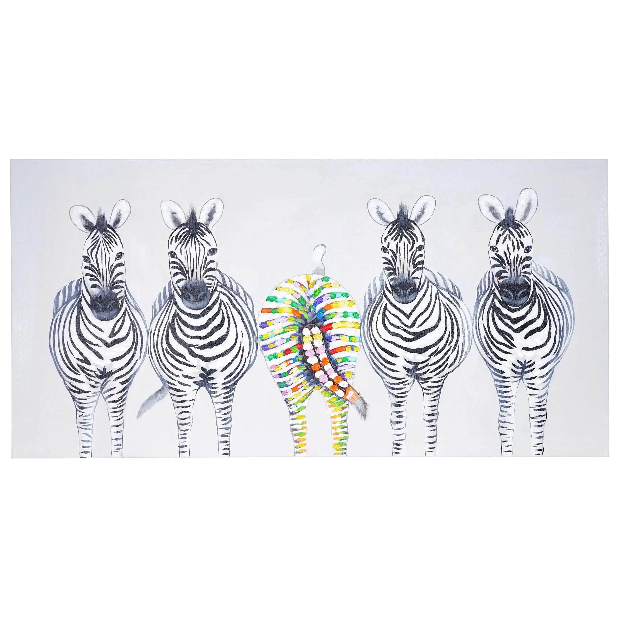 II handgemalt Zebras 脰lgem盲lde