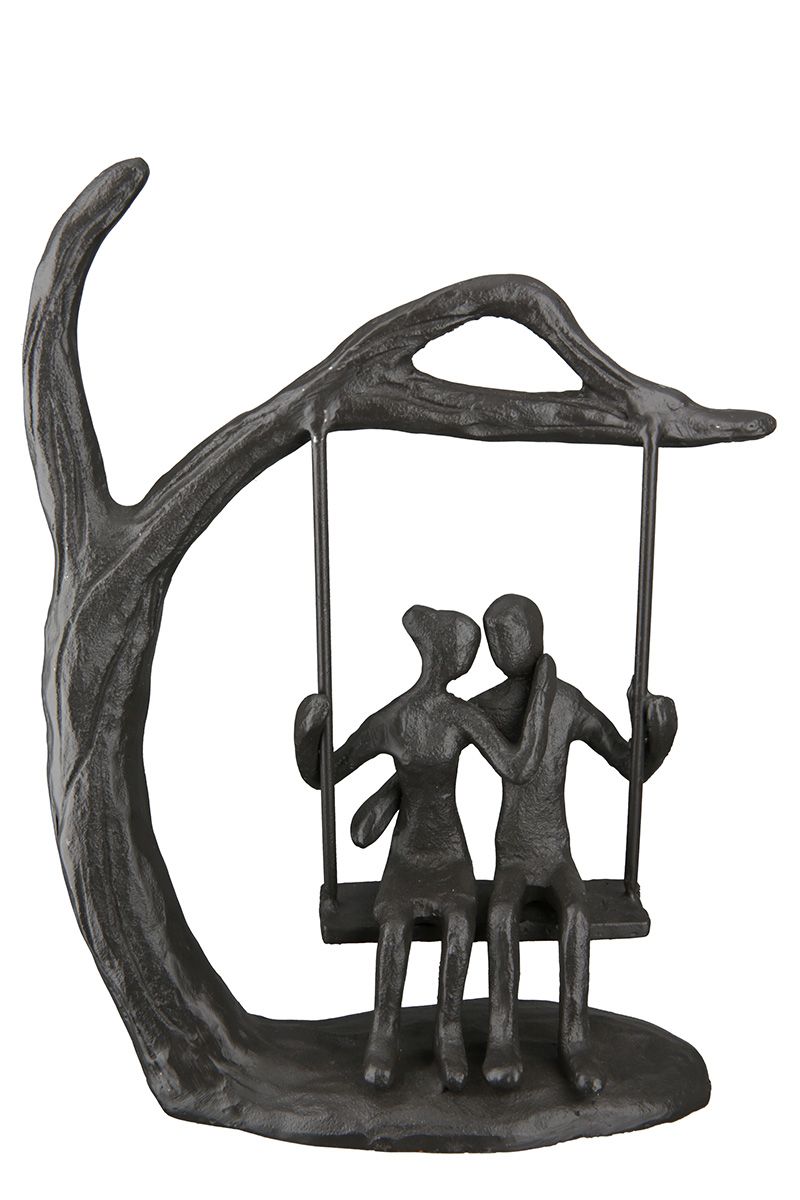 Casablanca Design Skulptur "Heartbeat" Brüniert Höhe 15cm Aus Eisen 174779