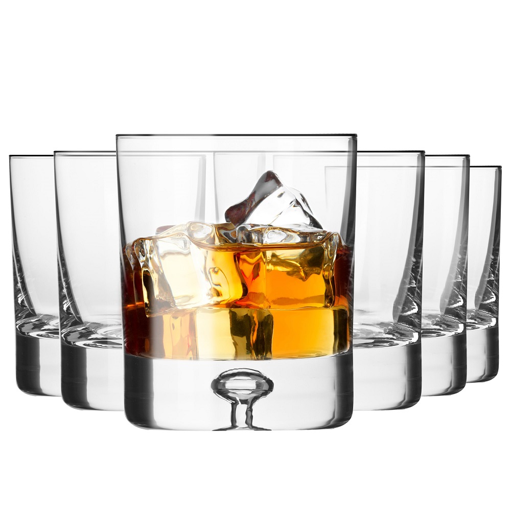 Lot De 4 Verres à Whisky Glasmark KROSNO 1992 - 280ml Rhum Gin Bourbon - Verres Coupés Lave-Vaisselle