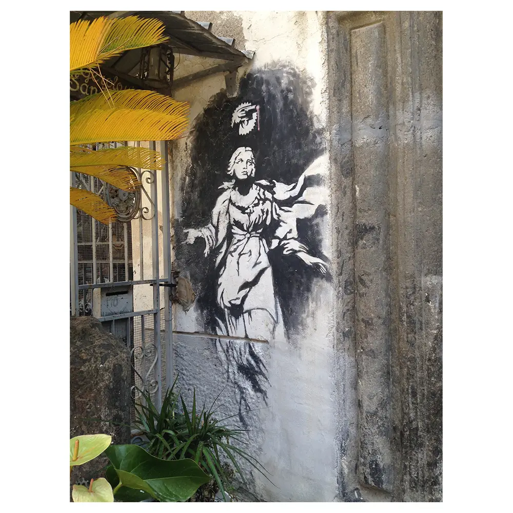 Wandbild Madonna with The Gun in Naples