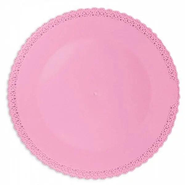 Spitze Tablett 脴 32 cm - rosa